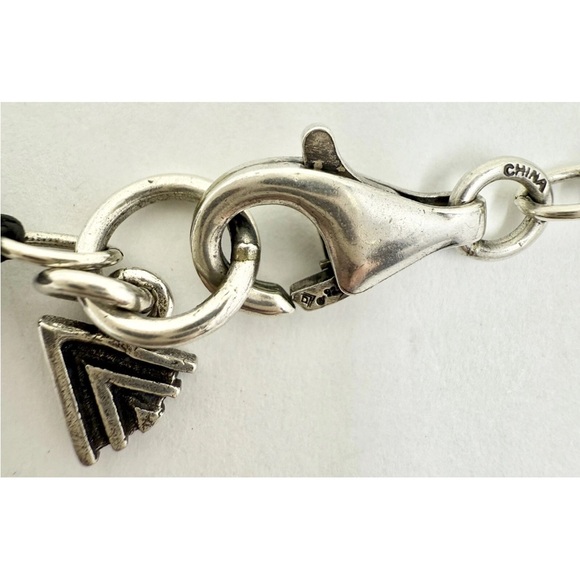 Silpada Vintage Sterling Silver Downtown 
Pearl Hematite Chalcedony Necklace - Picture 6 of 7